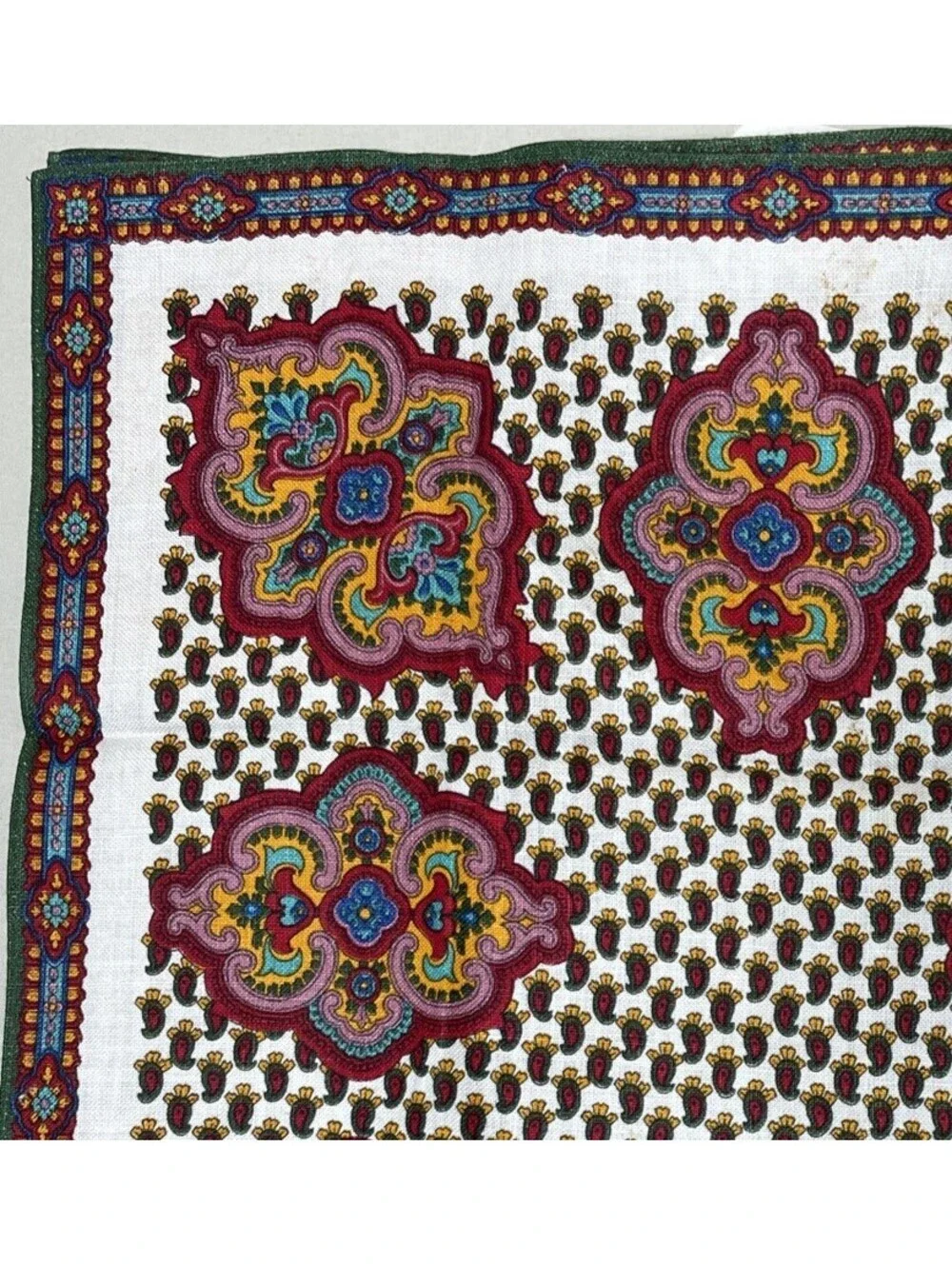 Set of 2: Kreier Vibrant Colors Linen Tea Towels 18x27 Unused